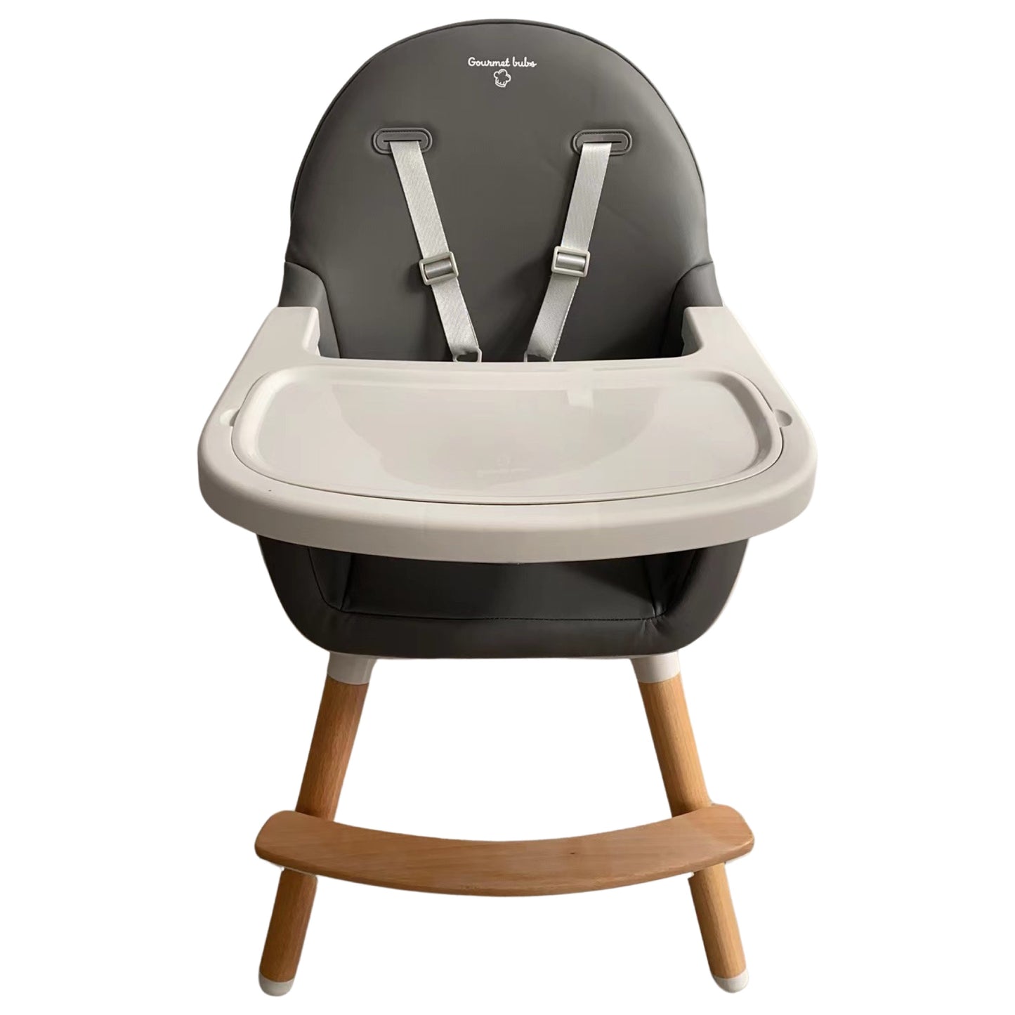 Gourmet Bubs 2-in-1 Premium Leather High Chair with Pop in Tray