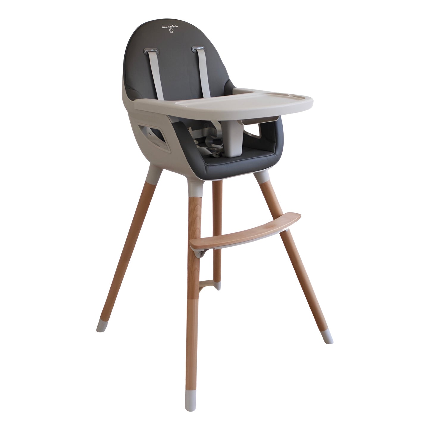 Gourmet Bubs 2-in-1 Premium Leather High Chair with Pop in Tray