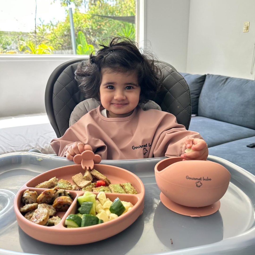 Gourmet Bubs 8 Piece Baby Feeding Set - Apricot