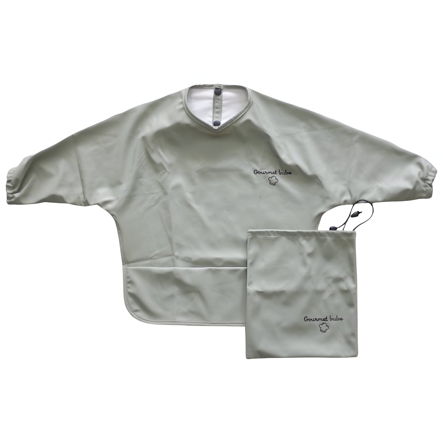 Gourmet Bubs Waterproof Feeding Smock with Bib Pouch - Sage