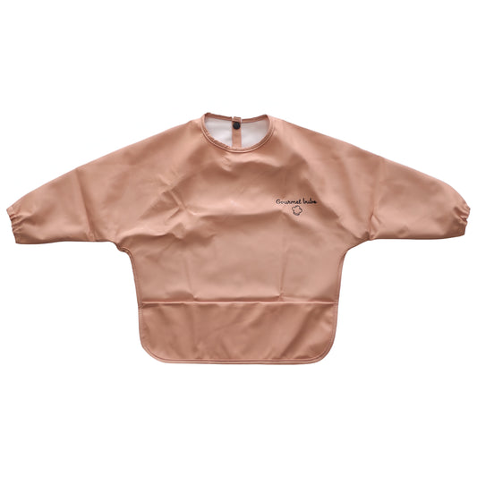 Gourmet Bubs Waterproof  Feeding Smock with Bib Pouch - Apricot