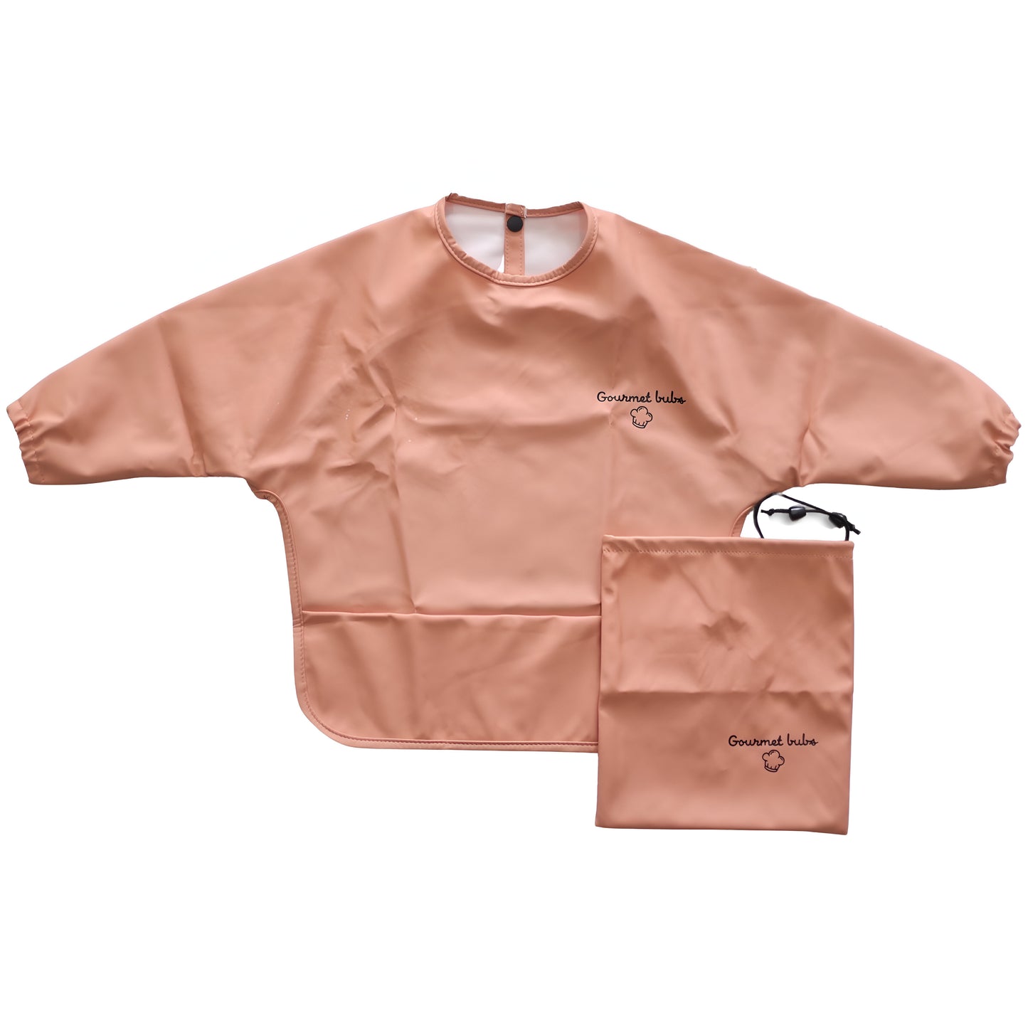 Gourmet Bubs Waterproof  Feeding Smock with Bib Pouch - Apricot