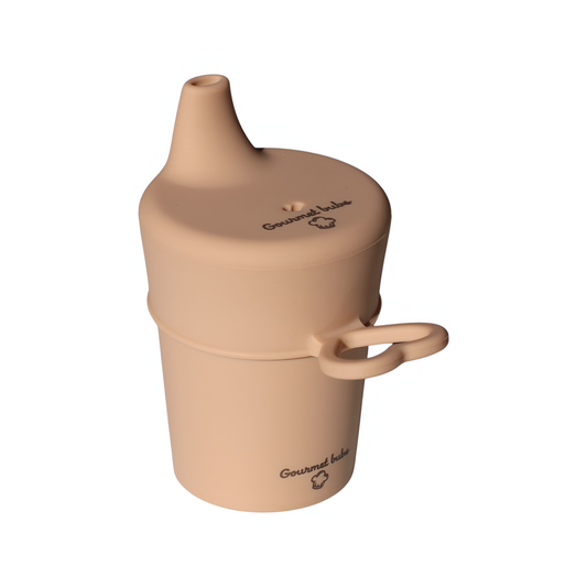 Gourmet Bubs Silicone Cup with Lid - Nude