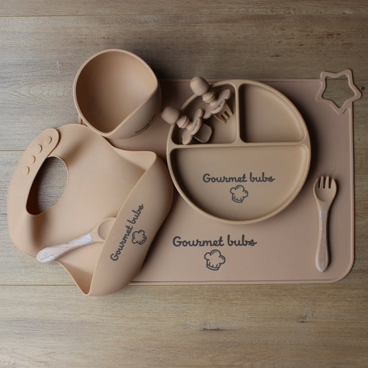 Gourmet Bubs 8 Piece Baby Feeding Set - Nude