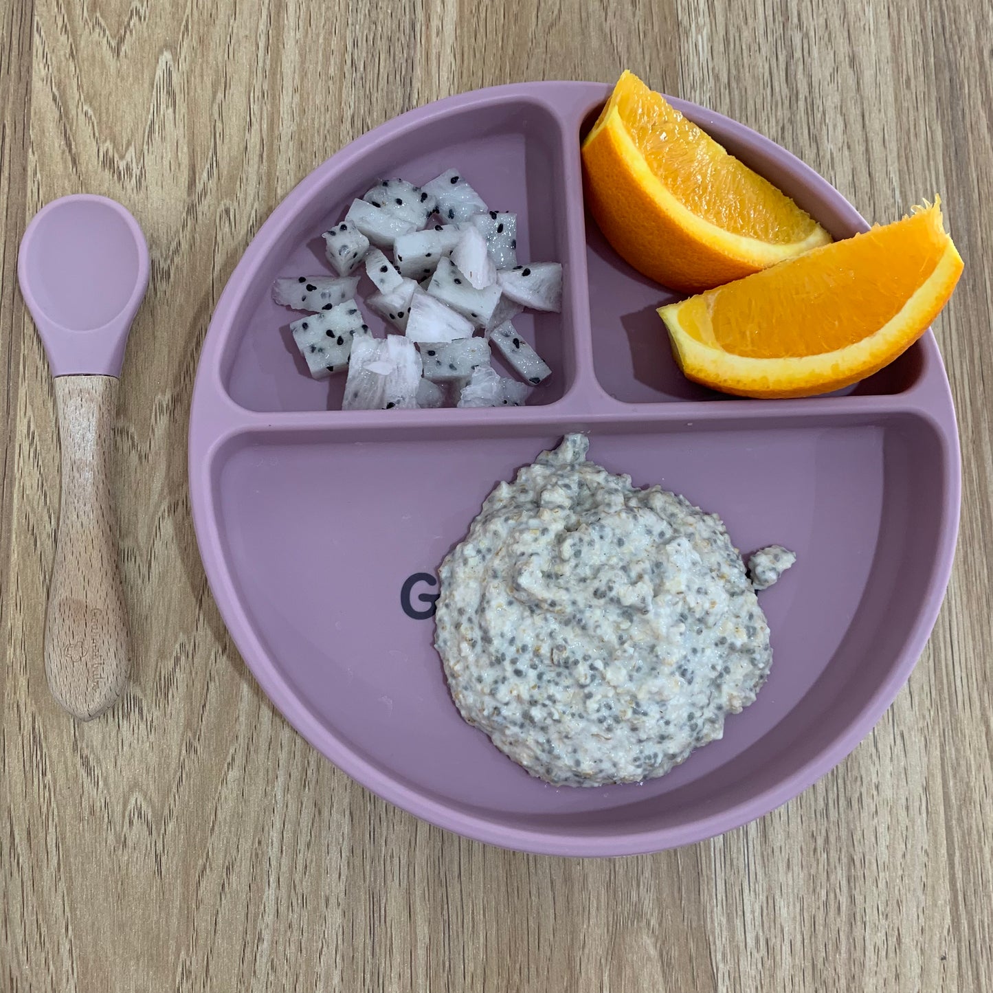 Pale Mauve Baby Feeding Set